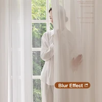 Solid White Tulle Good Quality Yarn Luxury Chiffon Sheer Curtains for Living Room Bedroom Decor Voile Drapes Tulle for Windows 3