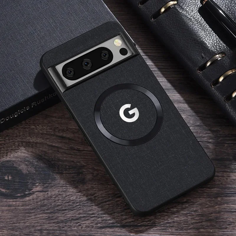 Premium Fabric Cloth Magnetic Charging Phone Case Cover