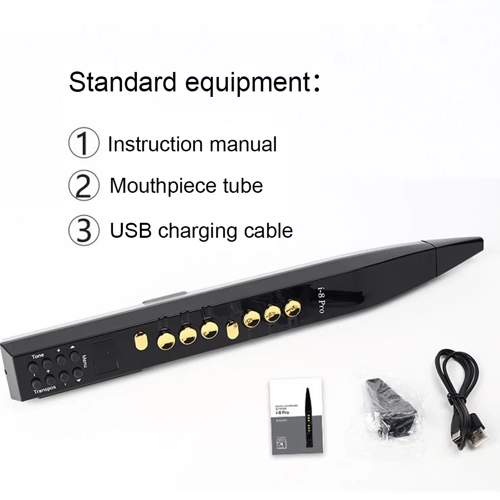 Digital Wind Instrument Rechargeable Mini Saxophone Electronic Wind Instrument Electric Blowpipe Flute for Kids Adults Beginners digital wind saxophone