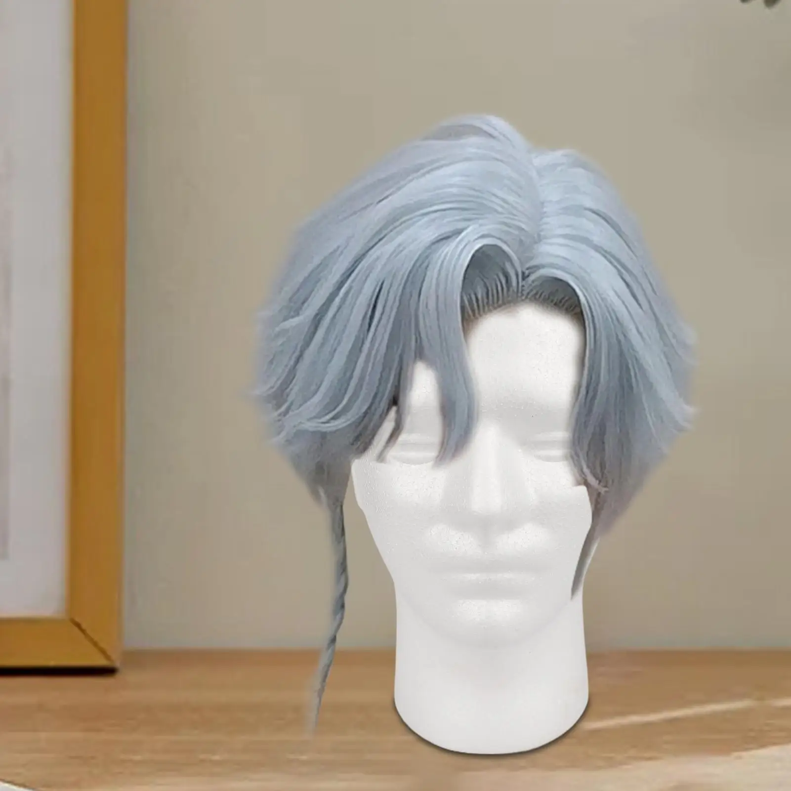 1pc Male Head Mould Foam Family Foam Head Foam Head Fixed Props Display Head Wig Practice Foam Wigs Head Model And Display Hair