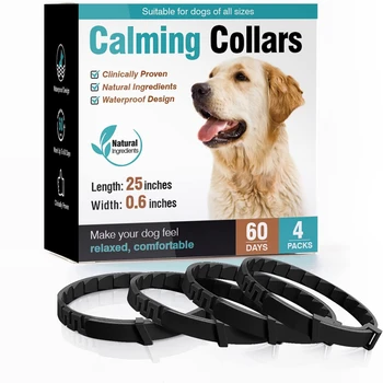 3/4-Pack Adjustable Calming Collars for Dogs & Cats 1