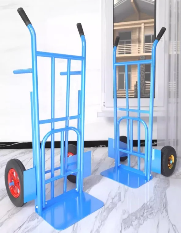 Warehouse Use Heavy Duty Carts 250kg Load Capacity 8Inch Wheel Hand Trolley