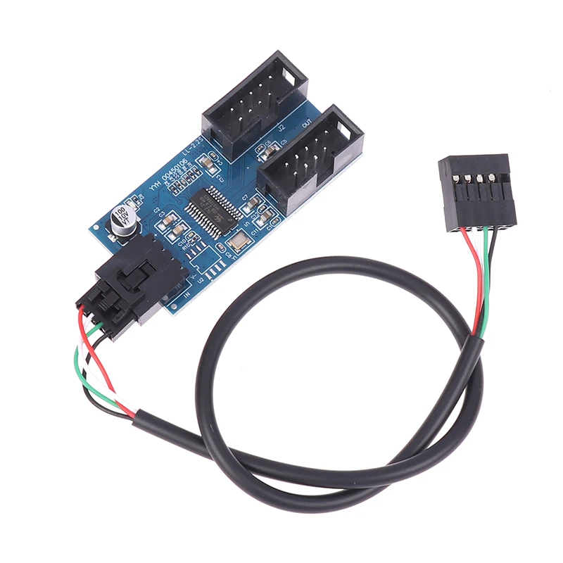 

1 шт., USB-разветвитель для материнской платы с 9-контактным интерфейсом