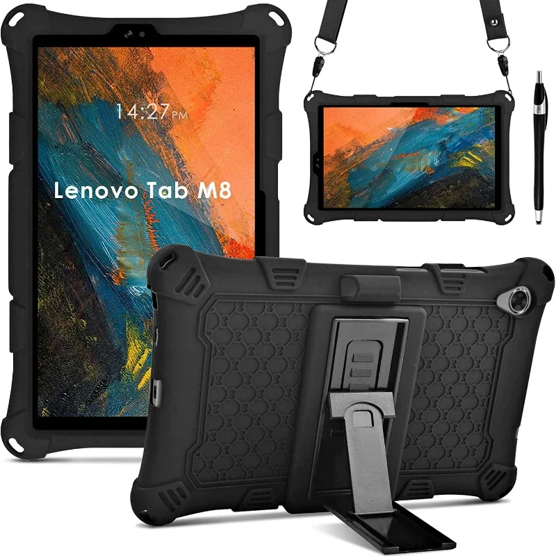 Capa Infantil para Lenovo Tab Capa para Tablet Fhd Tb8705f Tb9705n m8 hd Tb-8505f x m8 3ª Geração Tb-8506f Soft Shell Stand