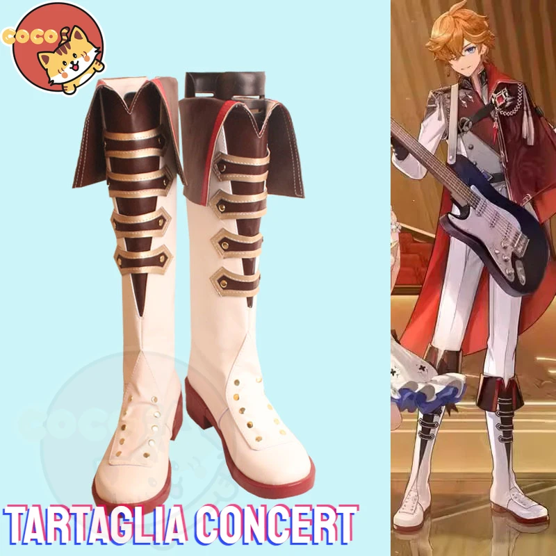 

Tartaglia Cosplay Shoes Genshin Impact Concert Tartaglia Cosplay Tartaglia Shoes Unisex Role Play Any Size Shoes CoCos