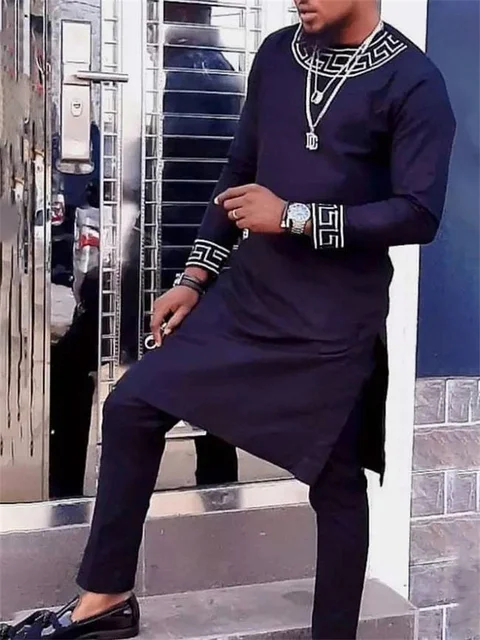 Deji Long Sleeve Dashiki Outfit