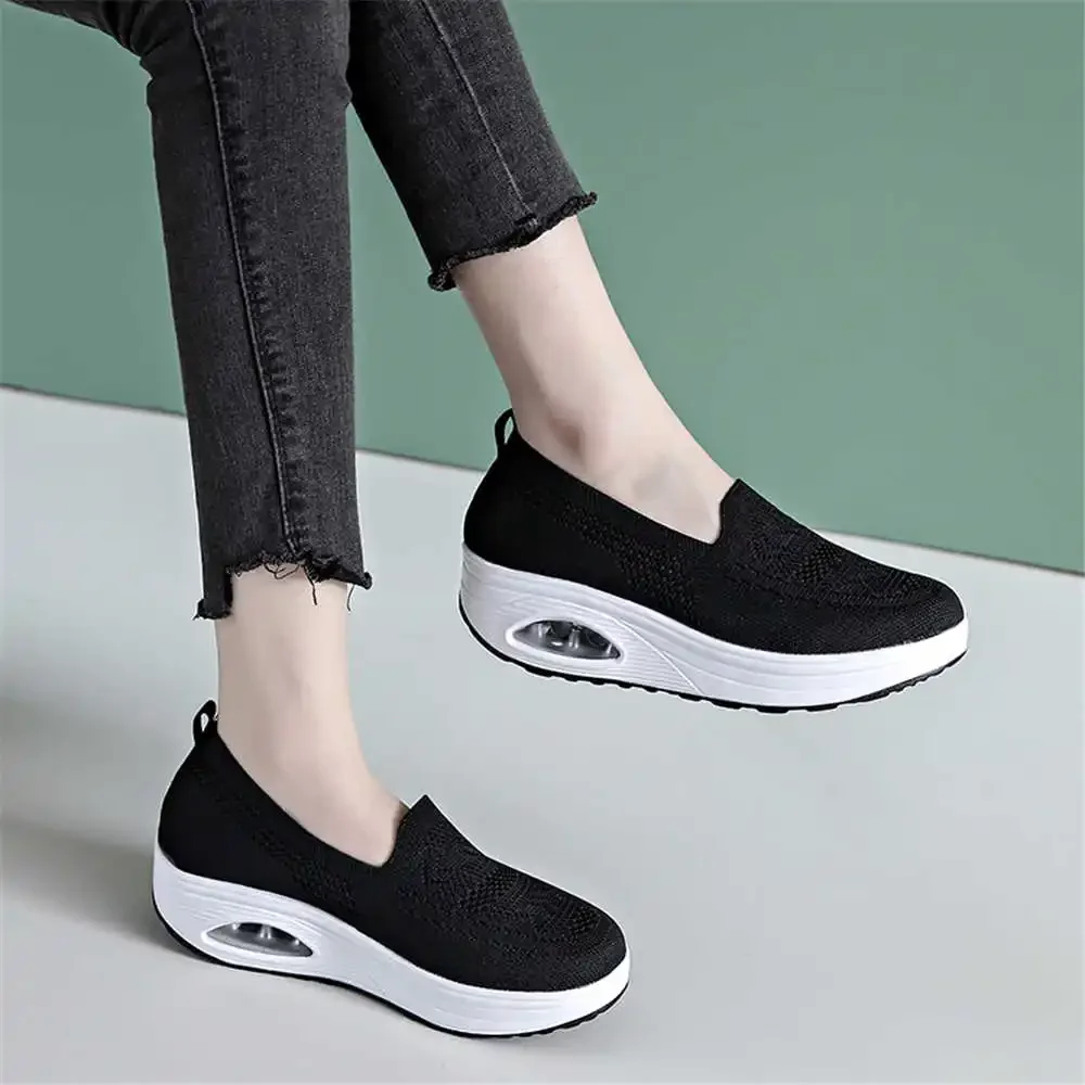 White Knitting Women's Footwear Skateboarding Womens Summer Shoes Sneakers For Spring Women Sport Chassure