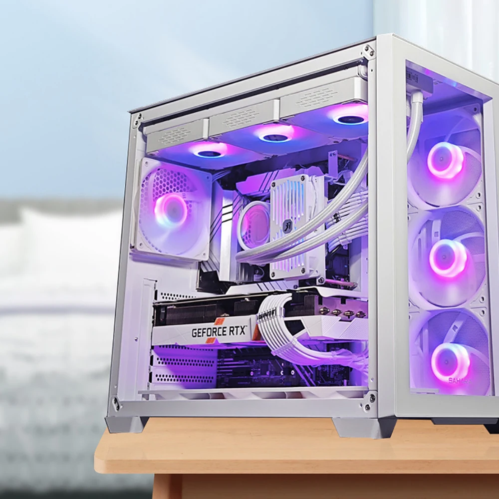 1PCS Heatsink Cooler For ARGB Syn Low Noise Cooling Fan with Dual 60mm Fan 6000-3600RPM 12V for DDR/DDR2/DDR3/DDR4/DDR5