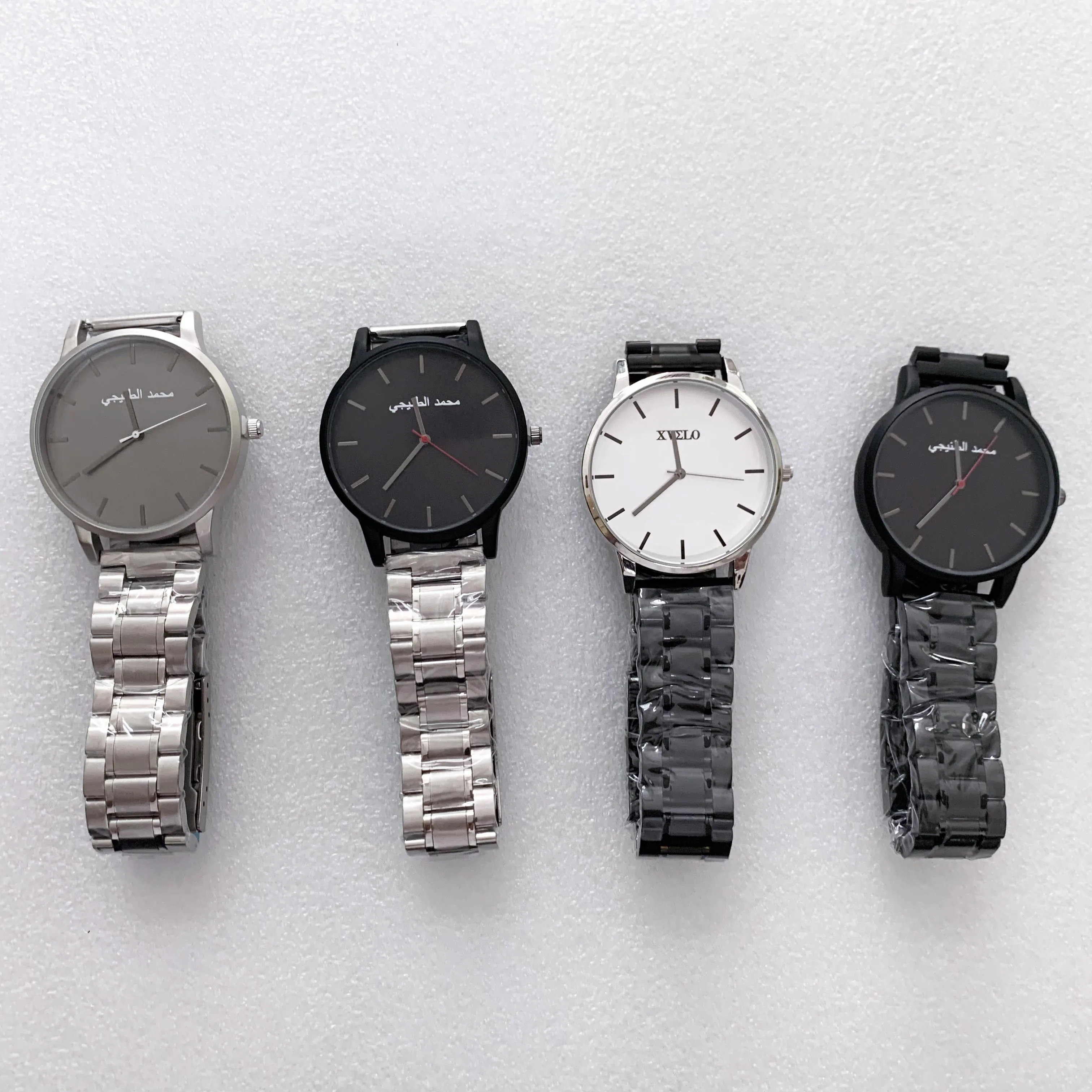 Personal Mark Black Tone Stainless Steel Classic Men's Wristwatch Customized Family Photo Picture Watch Gift relogio 5