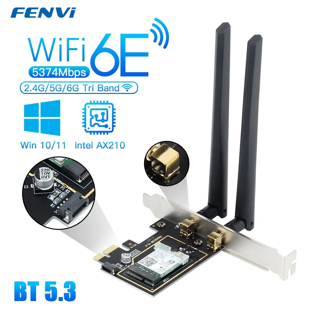 5374 Мбит/с WiFi 6E PCIe беспроводная
