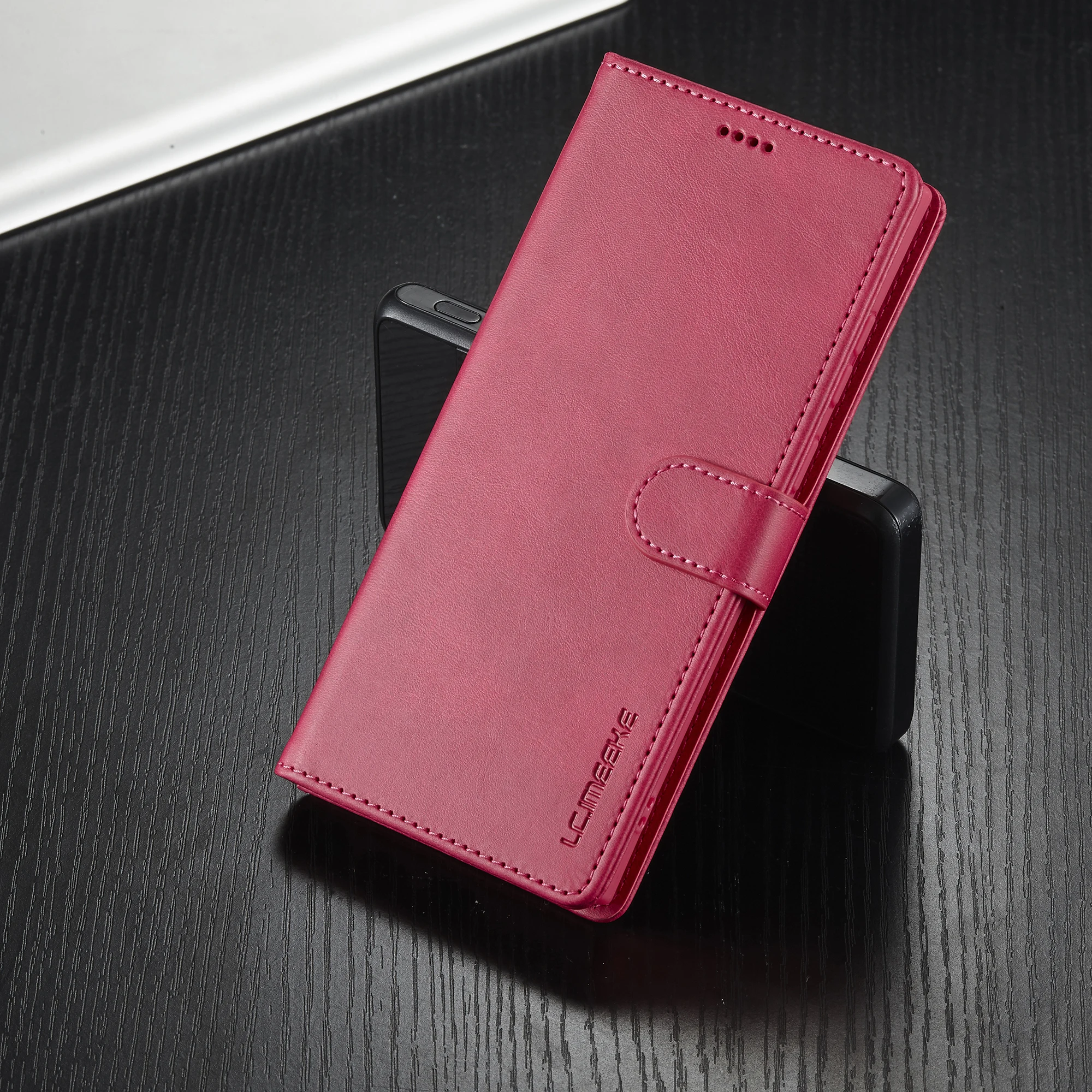 Luxury PU Cowhide Leather Phone Case with Anti-Drop Flip Cover