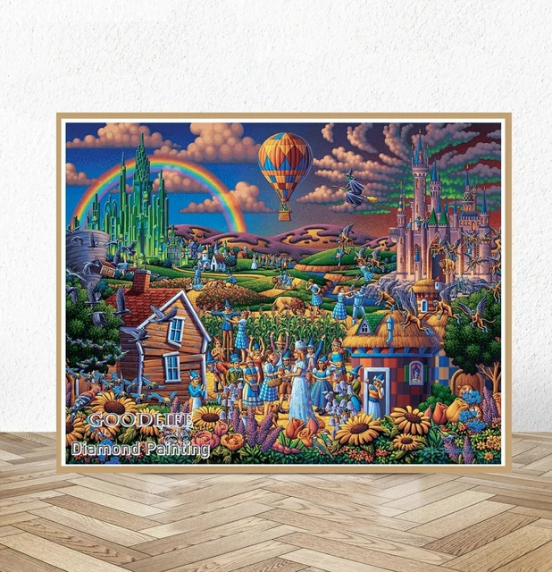 Disney Diamond Painting Wizard of Oz Full Diamond Mosaic Cross Stitch Kits  Rhinestone Picture Embroidery Home Decoration Gift