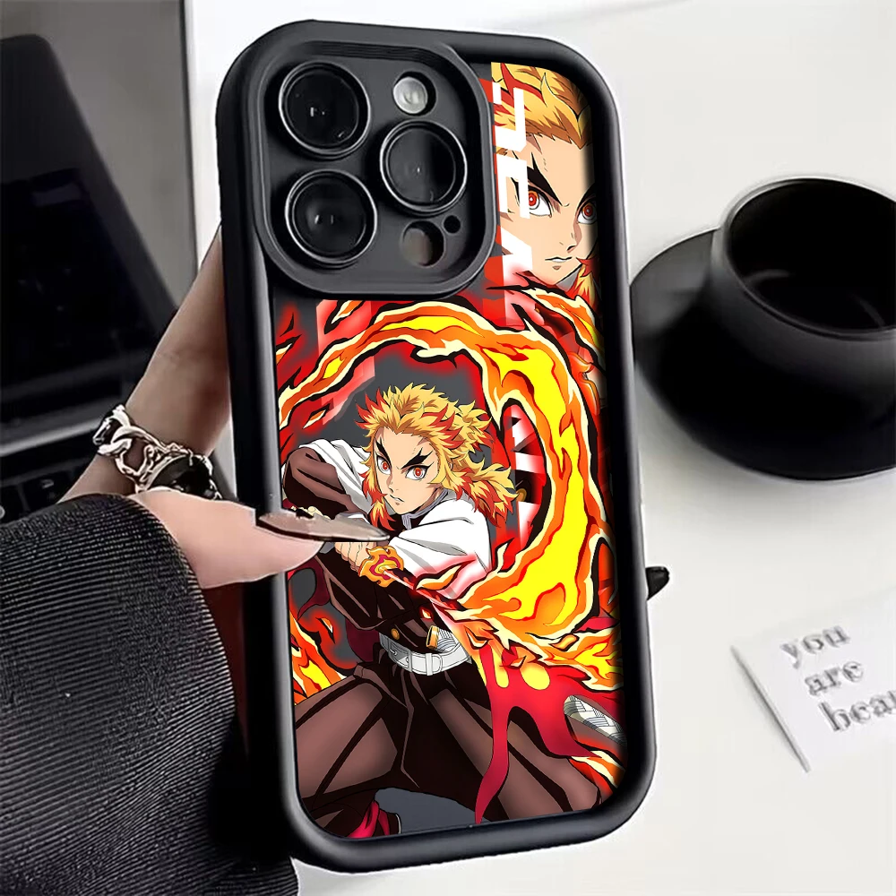 thumbnail image 1 of Funda de teléfono de Anime japonés Demon Slayer, carcasa trasera de TPU suave para IPhone 16, 15, 14, 13, 12, 11 Pro Max, Mini, XR, XS, X, 7, 8 Plus, 1 of 4