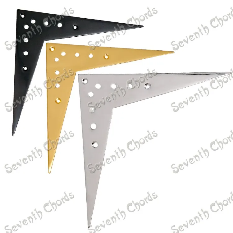 

1 Pcs V Style Electric Guitar Metal Bridge Tailpiece Plate / Chrome & Black & Gold for choose