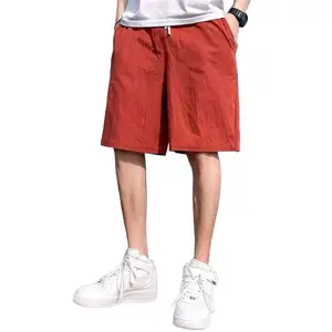 Image for Men's Cotton Linen Shorts Loose Drawstring Half Pa 