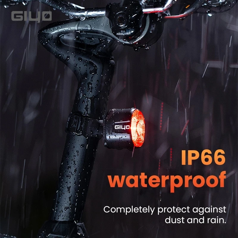 レイン　8着せ替え木軸　ブビンガ　低重心タイプ　PG-5用　ステンレス Giyo Bicycle Intelligent Brake Tail Light IP66 Waterproof 6