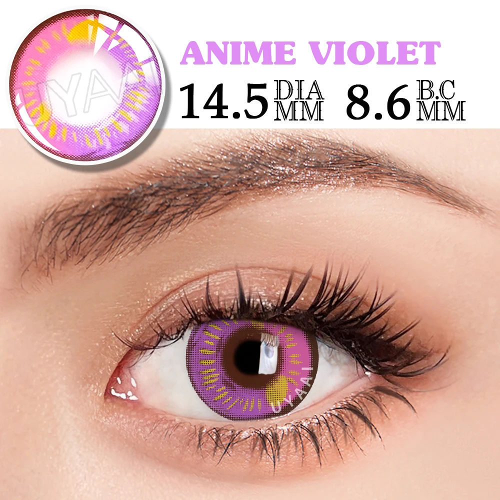 Vibrant Red Halloween Cosplay Contact Lenses - 14.5mm Anime-Inspired Cosmetic Eye Color Enhancers