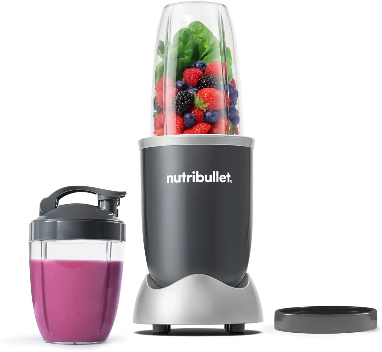 nutribullet Personal Blender for Shakes, Smoothies, Food Prep, and Frozen Blending, 24 Ounces, 600 Watt, Gray, (NBR-0601) 2