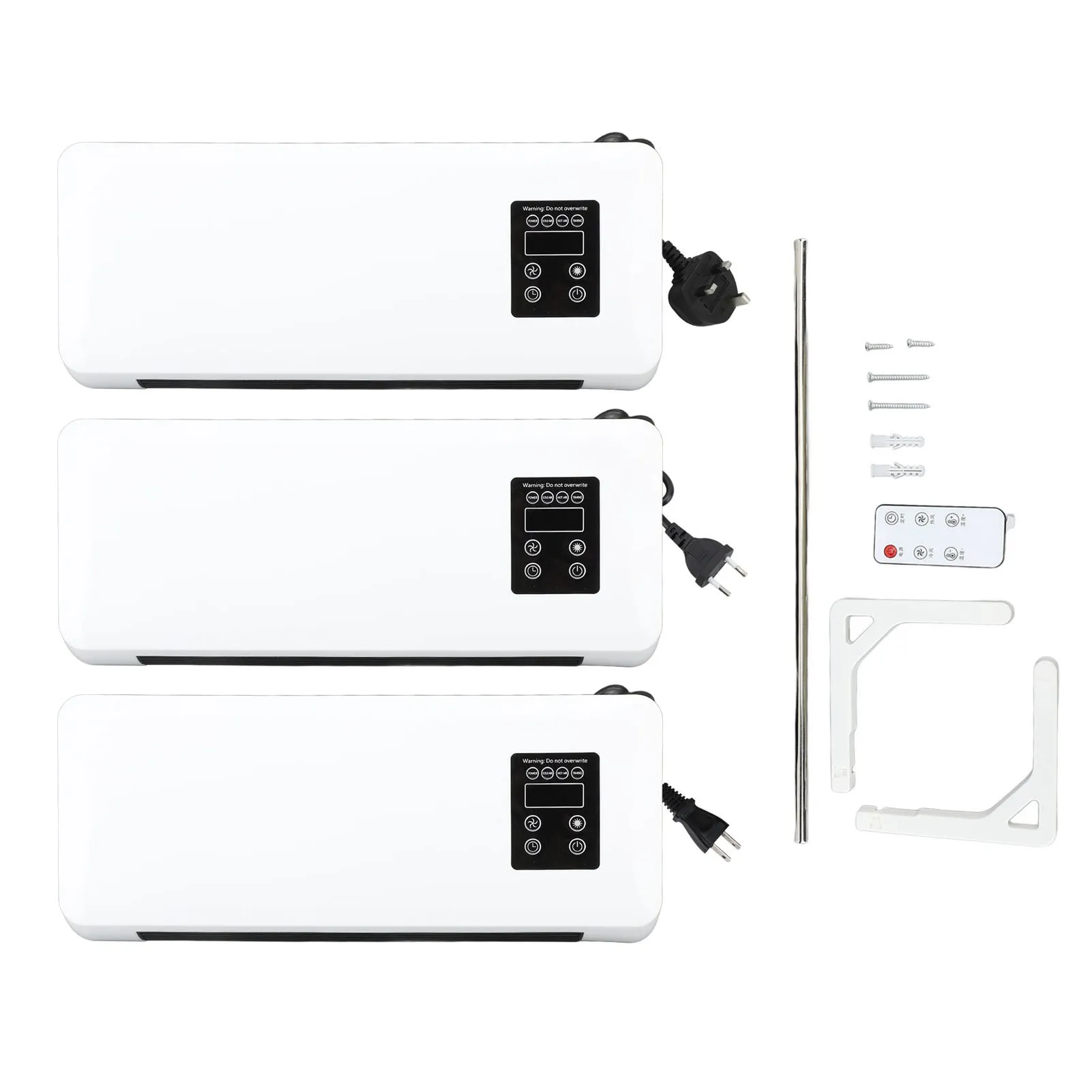 เครื่องทําความร้อนติดผนังไฟฟ้า 1500W ABS ติดผนังเครื่องทําความร้อนเครื่องทําความร้อนและความเย็นอย่างรวดเร็วพร้อมรีโมทคอนโทรลผ้าเช็ดตัวราวตากผ้า 1