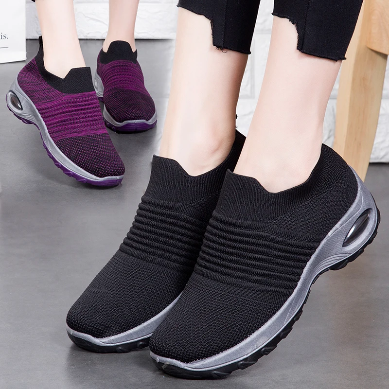 

Casual Shoes Ladies Breathable Outdoor Anti-Slip Thick Bottom Cushion Heightening Fashion Sports Running Fitness Shoes Sneakers