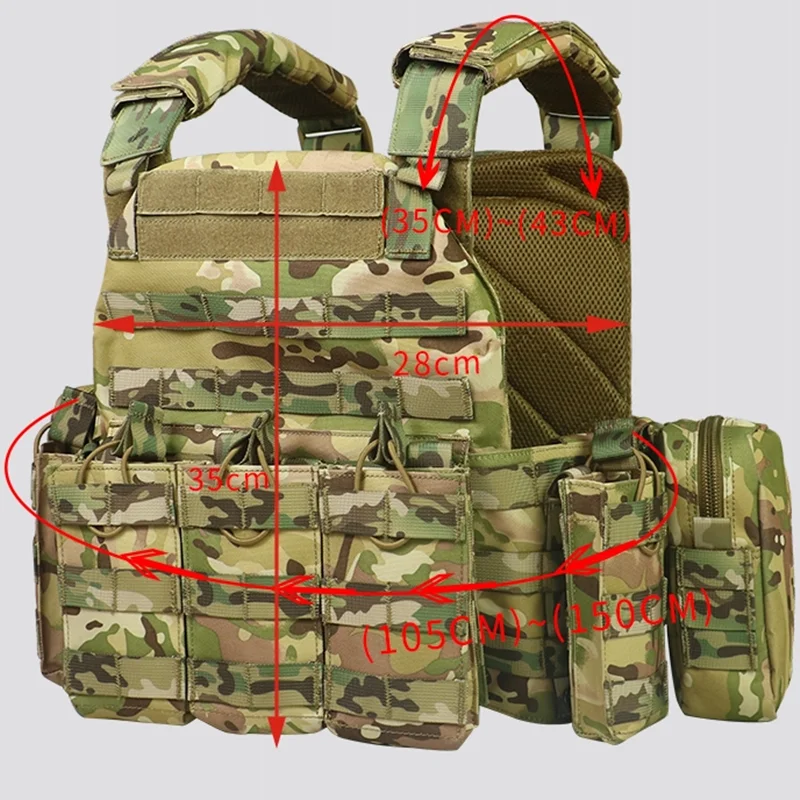 Tactical Vest 1000D outdoor vest 6094 With Triple Magazine Pouch Hunting vest