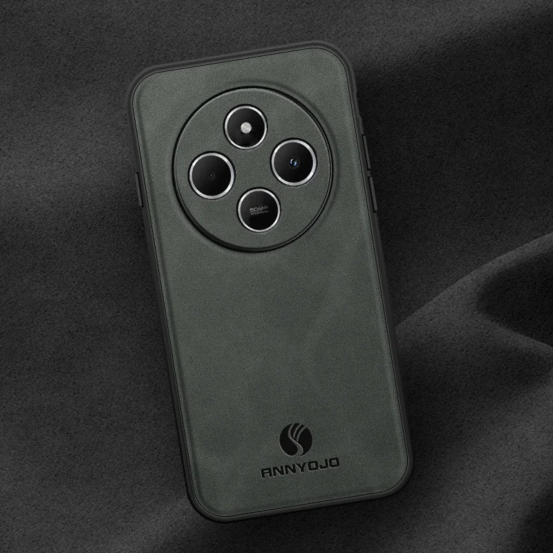 Luxury Leather Back Cover with Magnetic Holder - Premium Protection Case