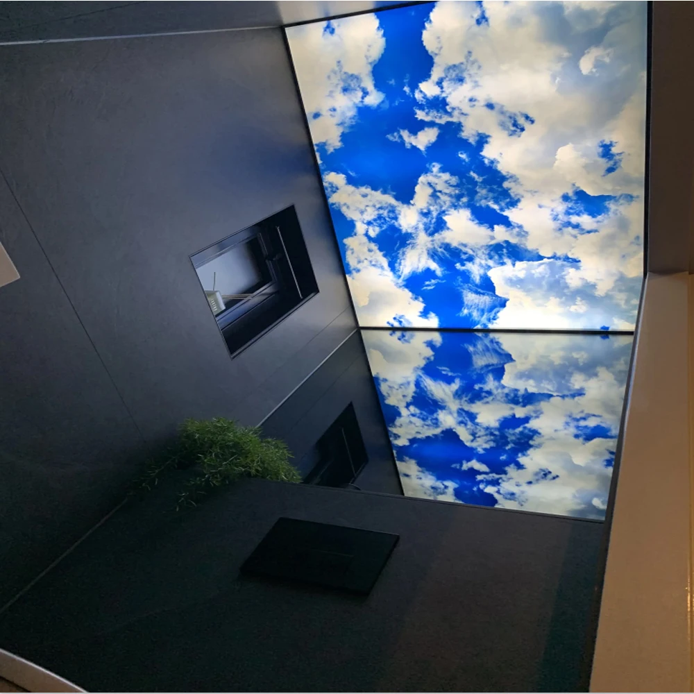 Blue Sky 写真作品 アート インテリア Amazon.co.jp: 鈴木英人 A4タイプ額入り□1989『 BLUE SKY BLUES