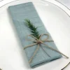 Set of 6 Cotton Cloth Napkins Gauze Sage Green 30x30cm for Wedding Decoration Everyday Use Dinner Tea Towel Table Party Napkins 6