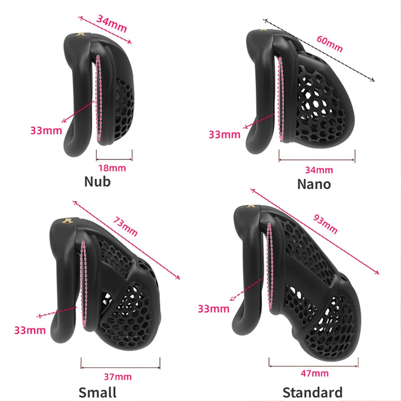 New Male Chastity Embedded Small Lock Core Honeycomb Chastity Lock Men's Birdcage Alternative Ring and Adult Sex Toy 18 penis chastity cage chastity lock sex toy chastity cage accessory penis cock ring