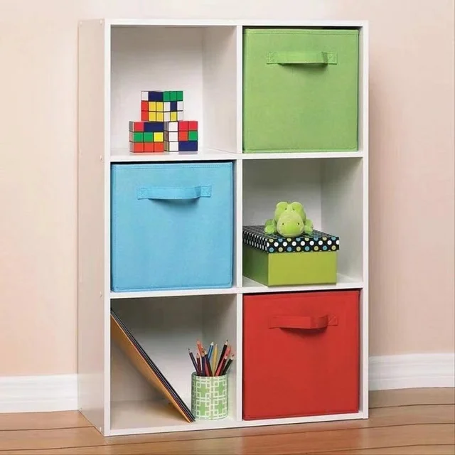 Cube Non Woven Fabric Storage Bin Collapsible Storage Box Home Supplies , Kid Toy Storage Organizer Cabinet drawer organization
