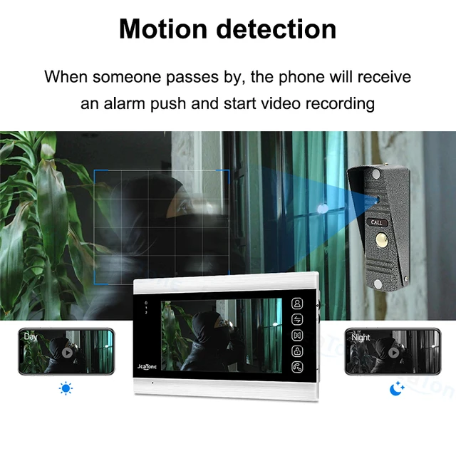 Jeatone 1080P Wifi Video Intercom 7 Inch Tuya Wireless Remote Control System Multilanguage Indoor Intercom In Private House 4