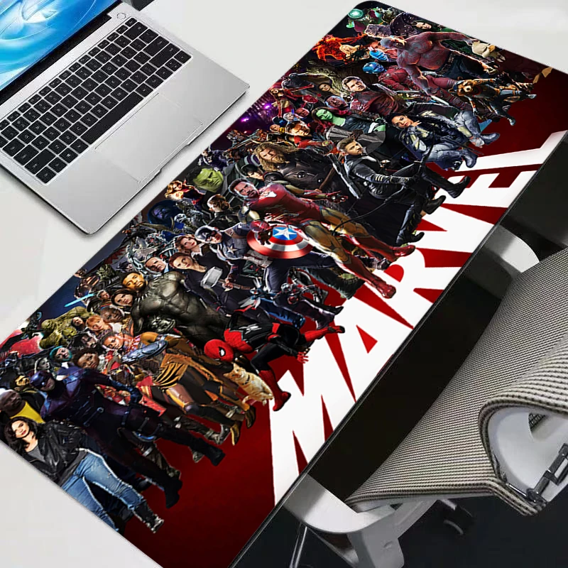 Marvel Hero Mouse Pad Grande Computer Gaming Keyboard Tappeto The Avengers Gamer Mousepad Laptop Gamer Accessori Tappetino Da Scrivania Tappeto Hd
