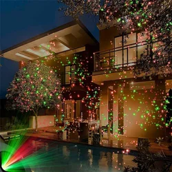 Novo ao ar livre vermelho verde luz de projeção do feriado natal laser mostrar jardim céu cheio estrela laser led discoteca bola estágio gramado lâmpadas