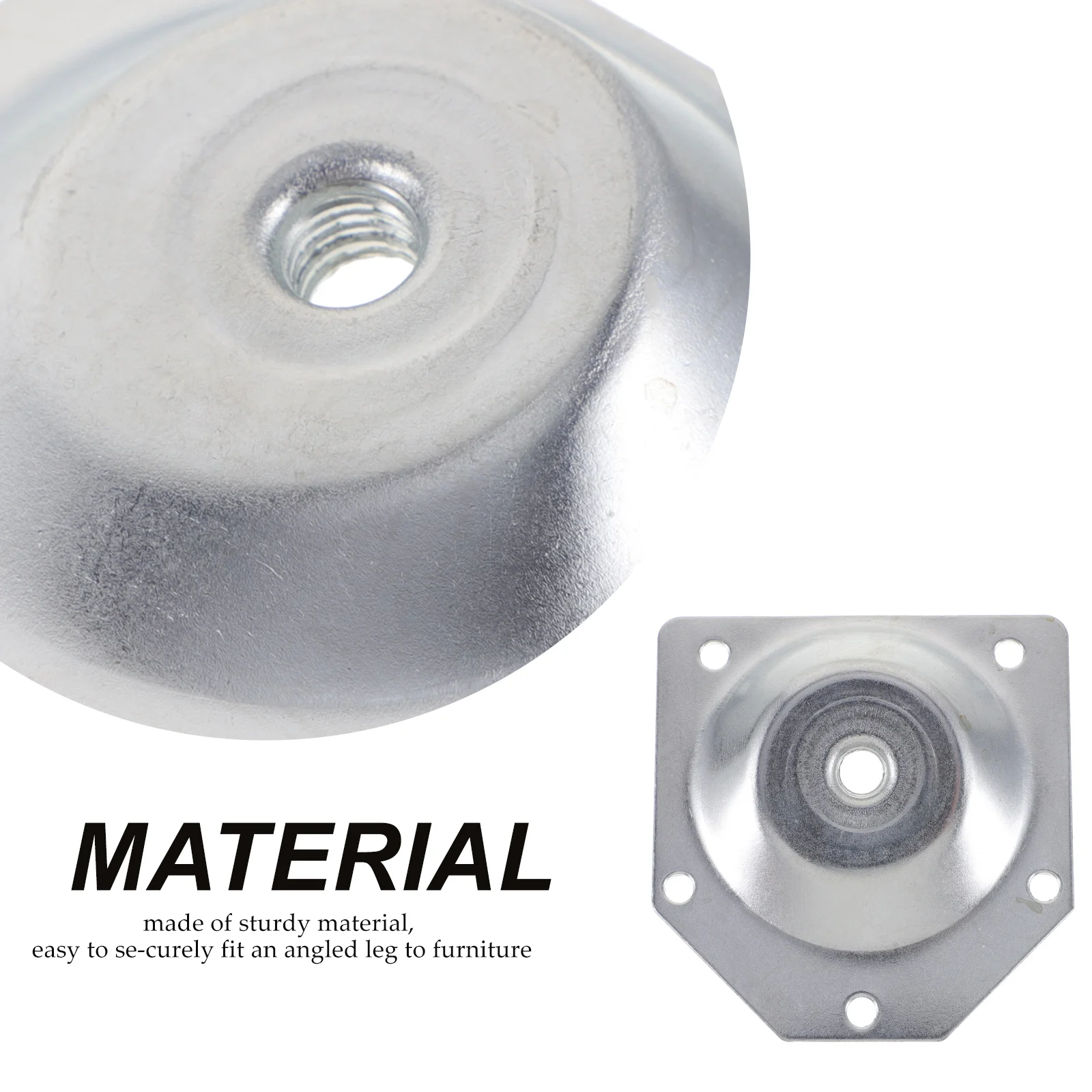 

Doitool Leg Mounting Plates Furniture Leg Attachment Plates T-Plate M8 Sofa Legs Hanger Bolts Converters Screws