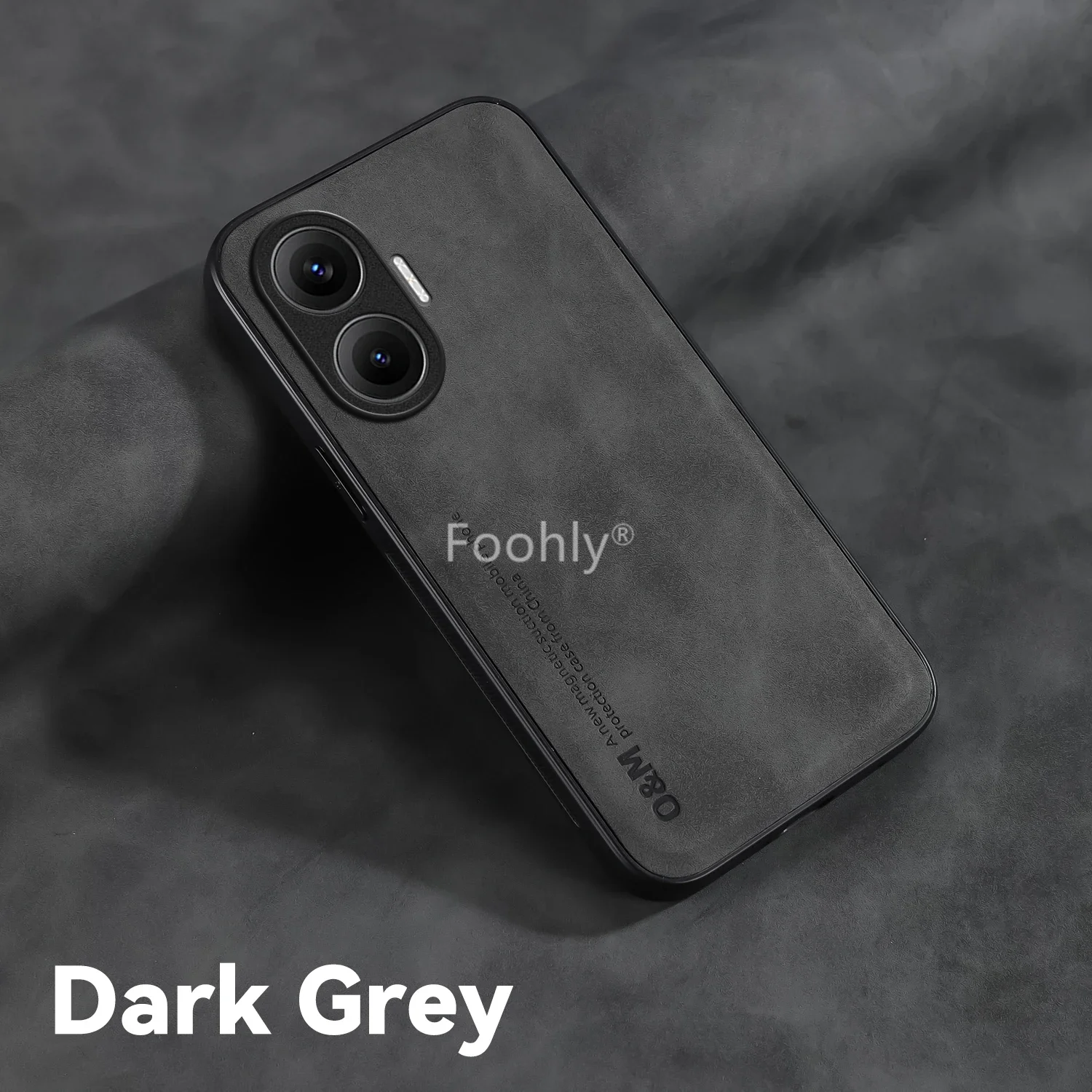 Nubuck Leather Shockproof Magnetic Protective Phone Case