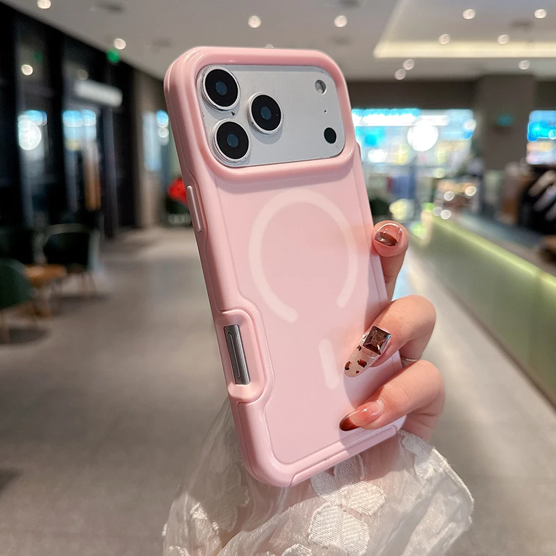 Armor Shockproof Magnetic Phone Case For iPhone 17 Pro Max Air 16 15 14 Plus 13 For Magsafe Hybrid Rugged Protectice Cover
