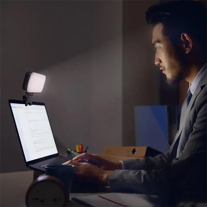 Portable LED Video Light Rechargeable LED Photographic Fill Light 5W 6500K with 3 Cold Shoe for DJI OSMO DSLR Canon GoPro Camera