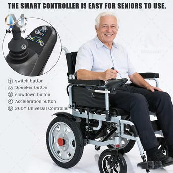 2026 NUOVI Arrivi Elettrico Pieghevole Sedia a Ruote Portatile di Tendenza Disabili Scooter Elettrico Sedia a Ruote Elettrica Walker Rollator