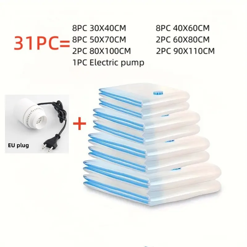 Space-Saving Vacuum Storage Bags with Compression Seal