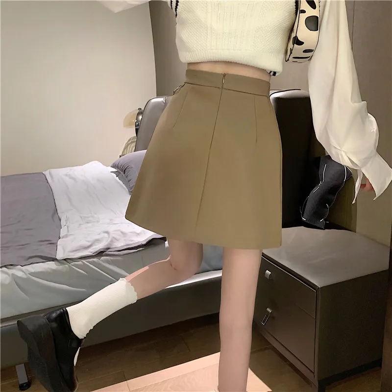 High Waist Mini Skirts Women New 2022 Korean Style Streetwear All-match Solid Color Ladies A-line Short Pleated Skirt purple skirt