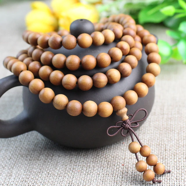 Tibetan Buddhism 108 Indian Sandalwood 108 Beads Rosary Necklace