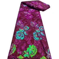 Nigerian Sequins Lace Fabric 2025 High Quality African Lace French Tulle Sequin Embroidery Lace Fabrics For Party Wedding dress 3