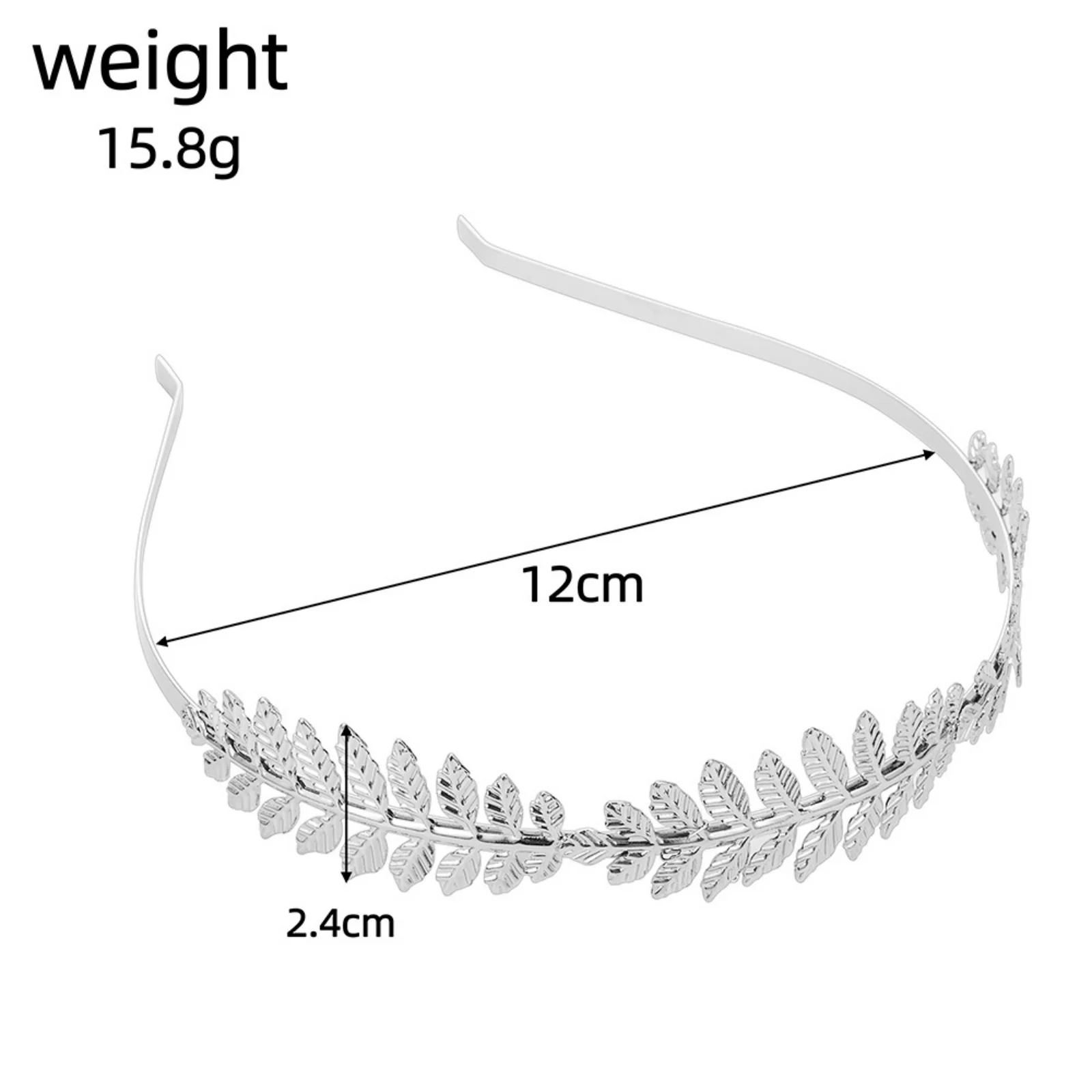 1pc  Gold Leaf Headband, Greek - Style Hair Crown, Fashionable Metal Hair Accessory for Women, Ideal for Parties & Events