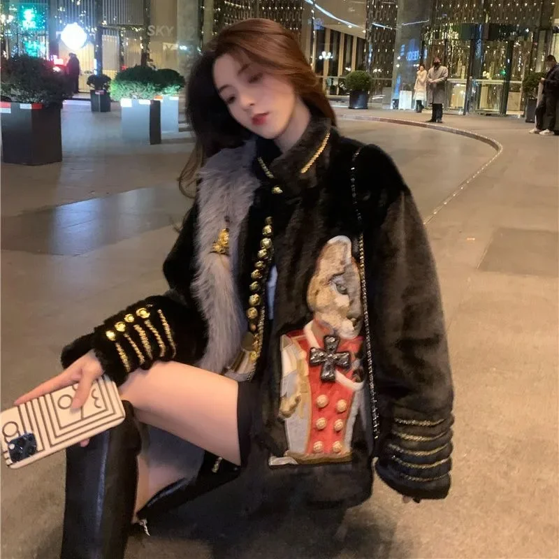 GETADME Sweetown Fashion Trendy New Faux Fur Spliced Leather Pu Bag's Belt Women Design Chic Gyaru Y2k Retro Irregular Waist Belt