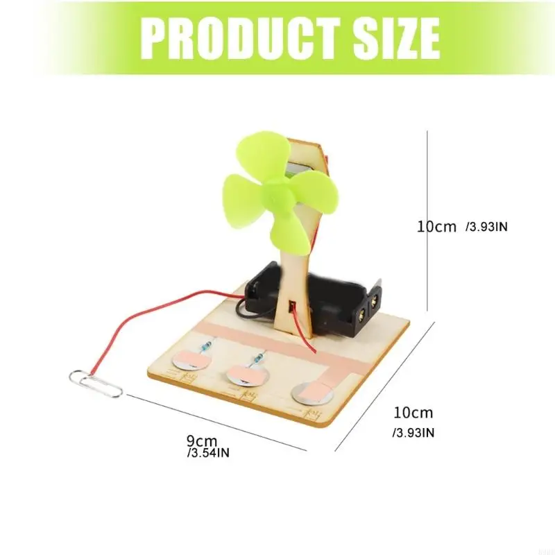 어린이 크리 에이 티브 조립 키트 과학 실험을위한 DIY 3 속도 나무 팬 가정이나 학교에서 물리학 학습 896C