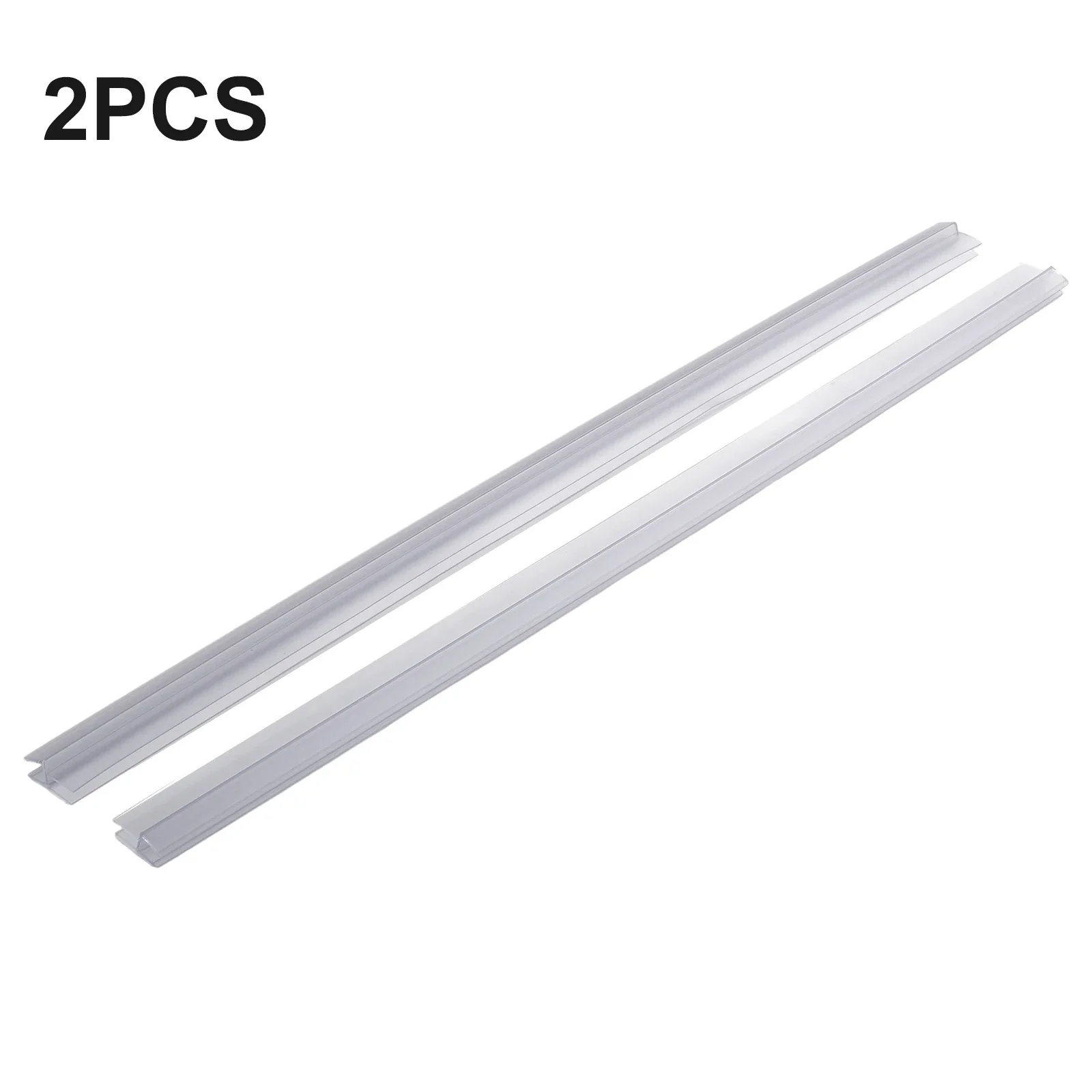 Bath Shower Strip Seal 2pcs 50cm For Screens Doors Fits 4-6mm Glass Seals Gaps Double Soft Side Door Bottom Waterproof Strips door seal strip sealing strip tape sealing tape rubber seal strip rubber door weatherstripping door weatherstripping shower door seal rubber shower seal sealing strip shower water barrier waterproof tape