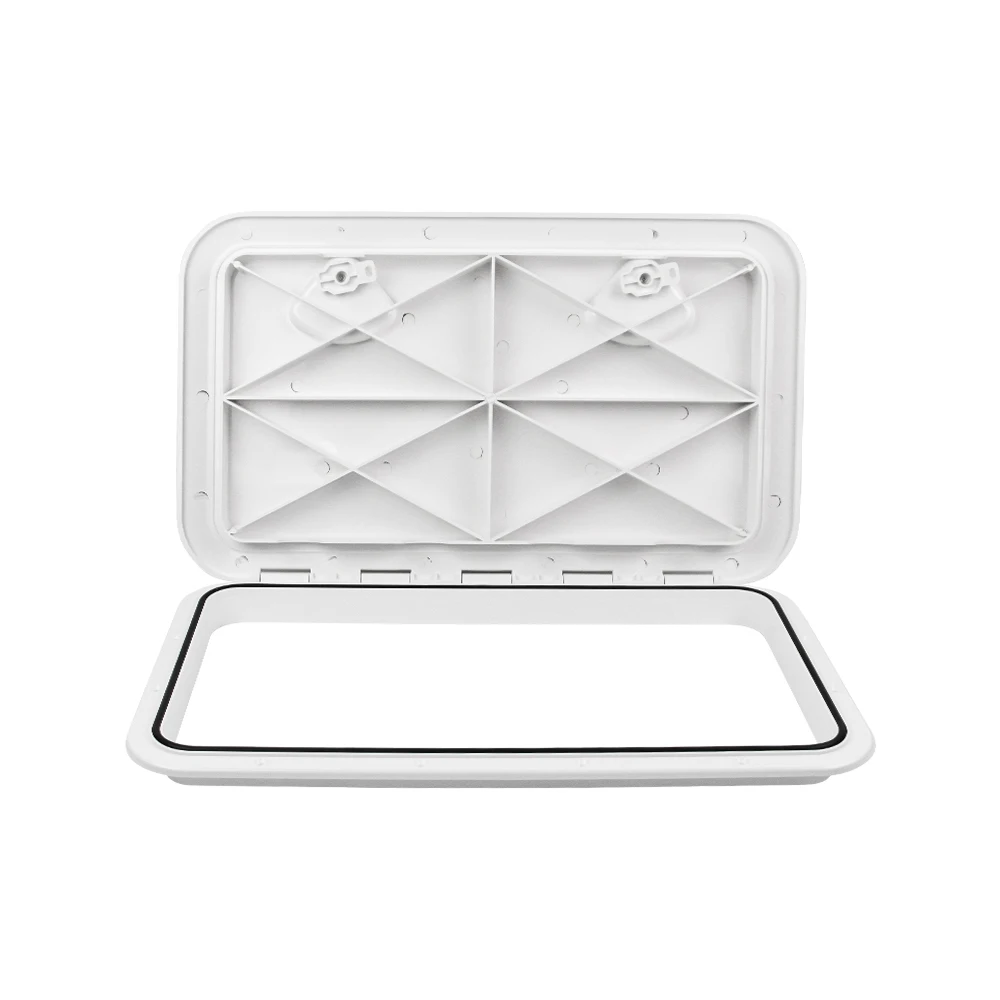 보트 ABS 데크 액세스 해치 커버 606x353mm 180도 뚜껑 힌지 보트 데크 해치 자외선 차단 미끄럼 방지 검사용 1개