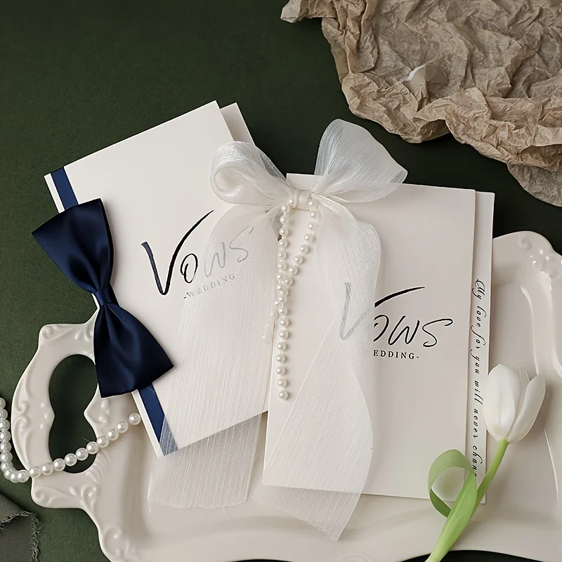 Romantic Wedding Vow Renewal Kit for Couples-2pcs Set with Bride Groom Confession Books Love-Themed Cards Matching Pens