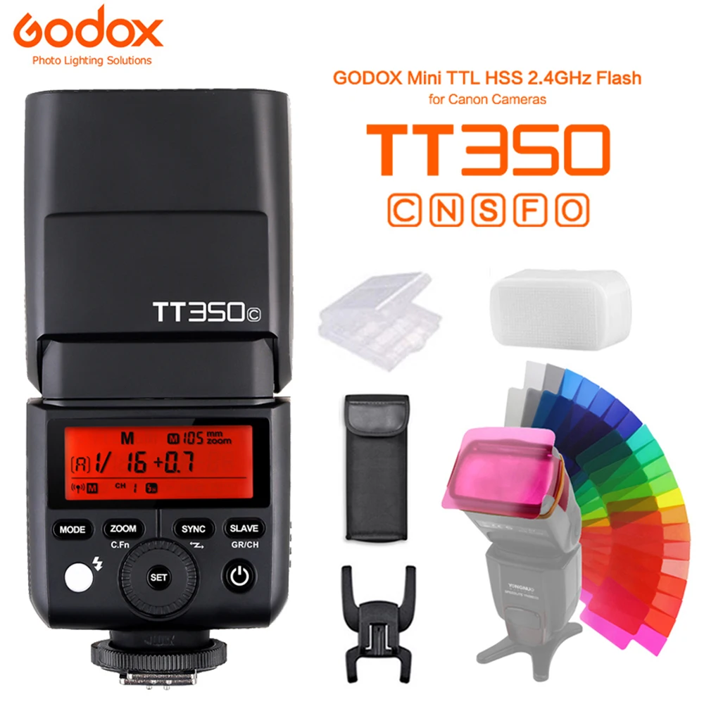 

Godox Mini Speedlite TT350C TT350N TT350S TT350F TT350O TT350P Camera Flash TTL HSS for Canon Nikon Sony Fuji Olympus Pentax