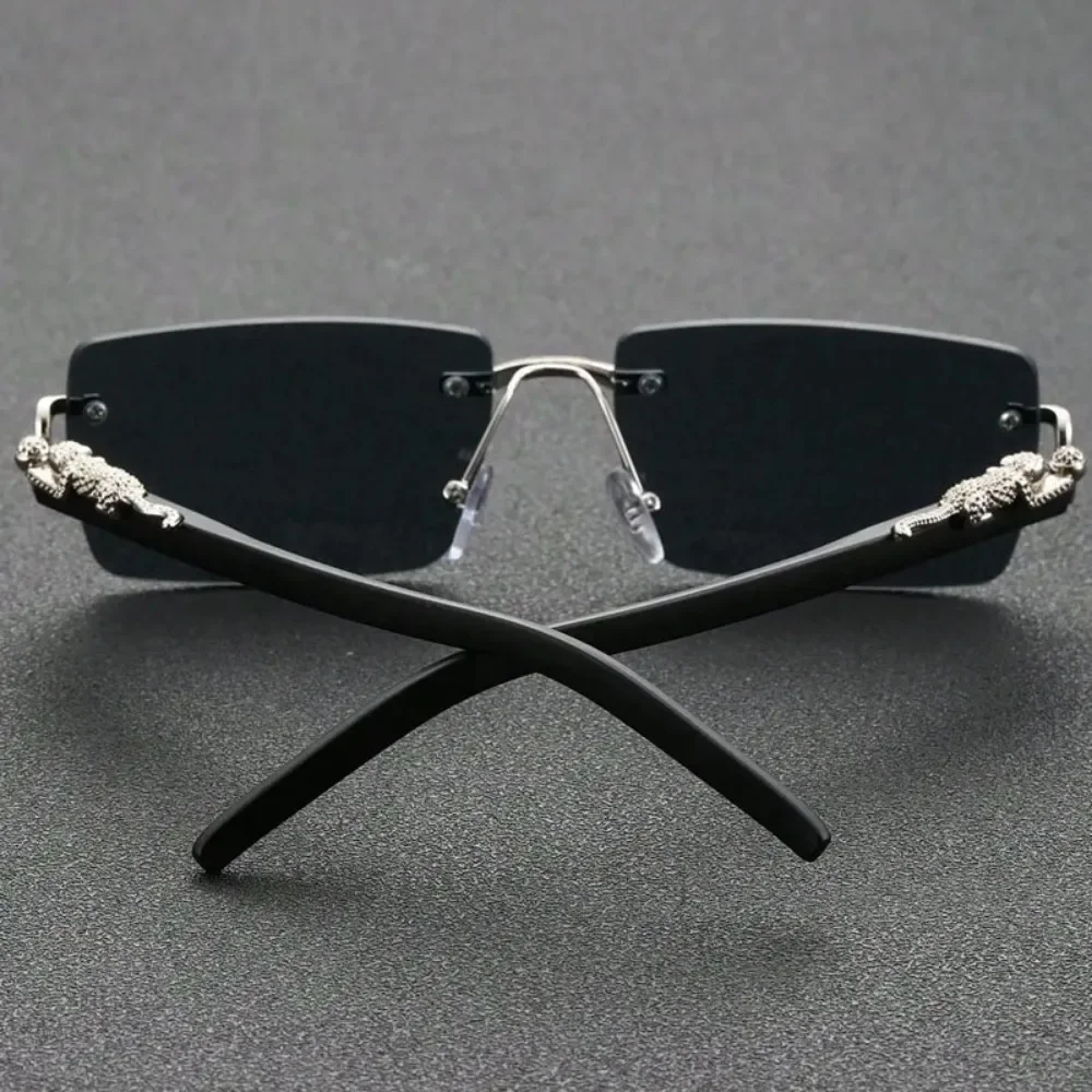 Fashion Rimless Sunglasses Men Women Populare Frameless Sun Glasses Male Female Classic Small Square Summer Traveling Shades